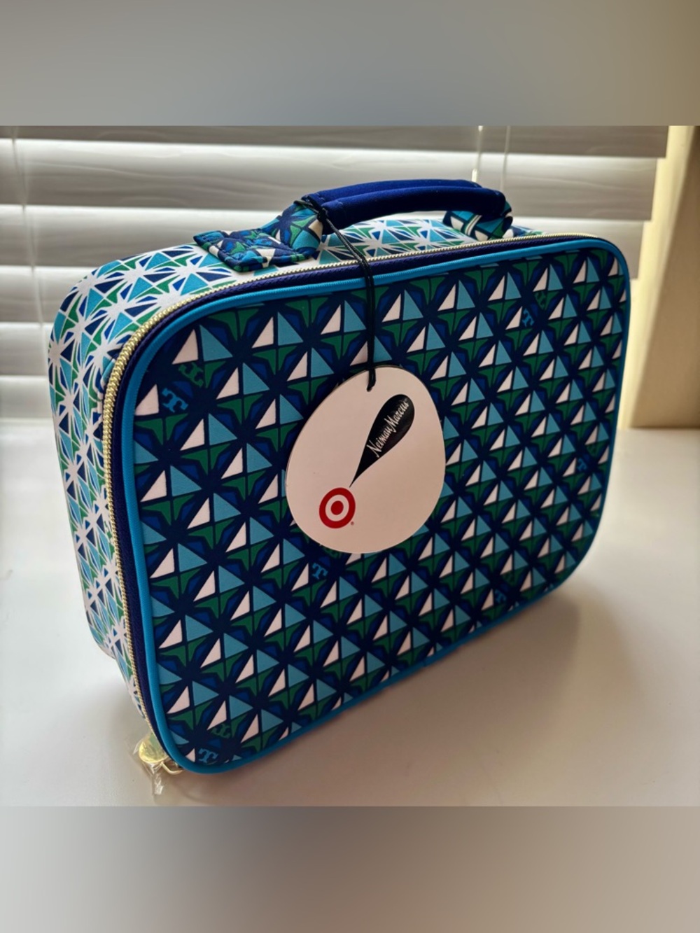 Tory Burch x Neiman Marcus x Target Collab Geo Print Blue Lunch Box